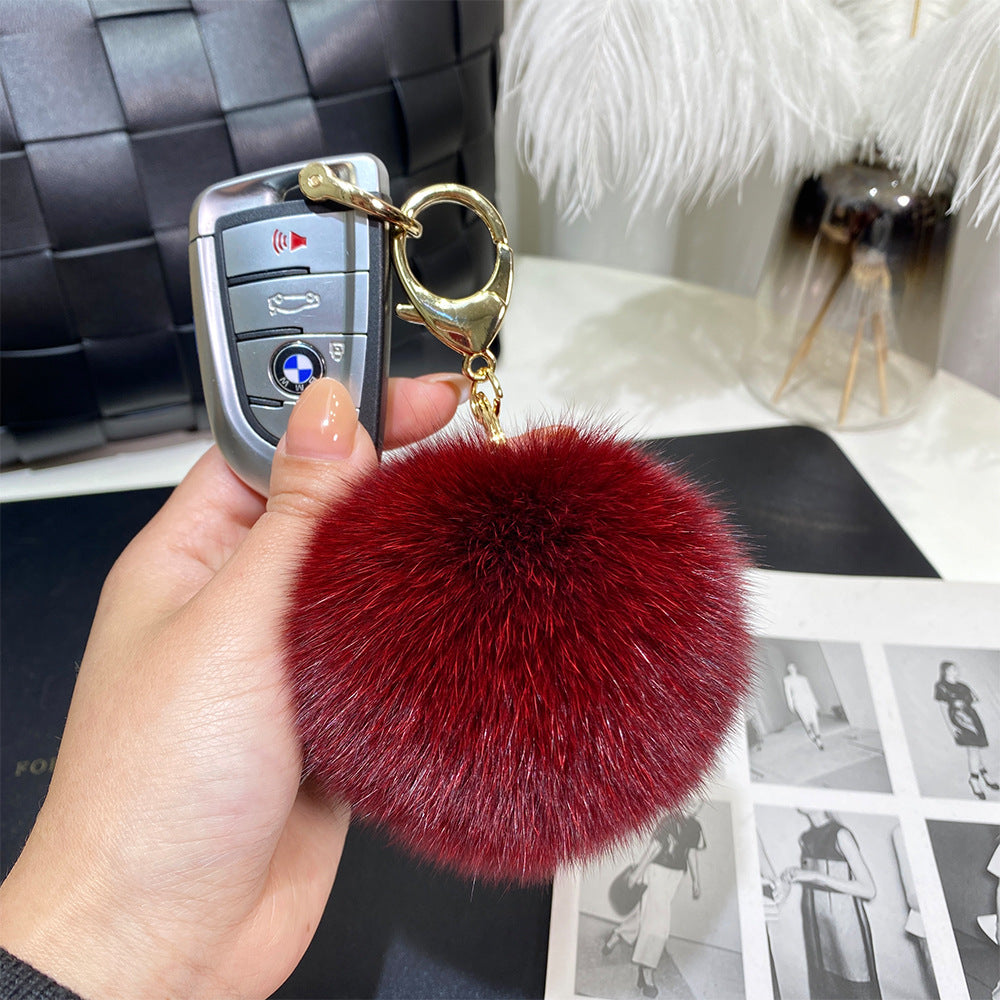 Wholesale 9cm Fur Ball Keychain